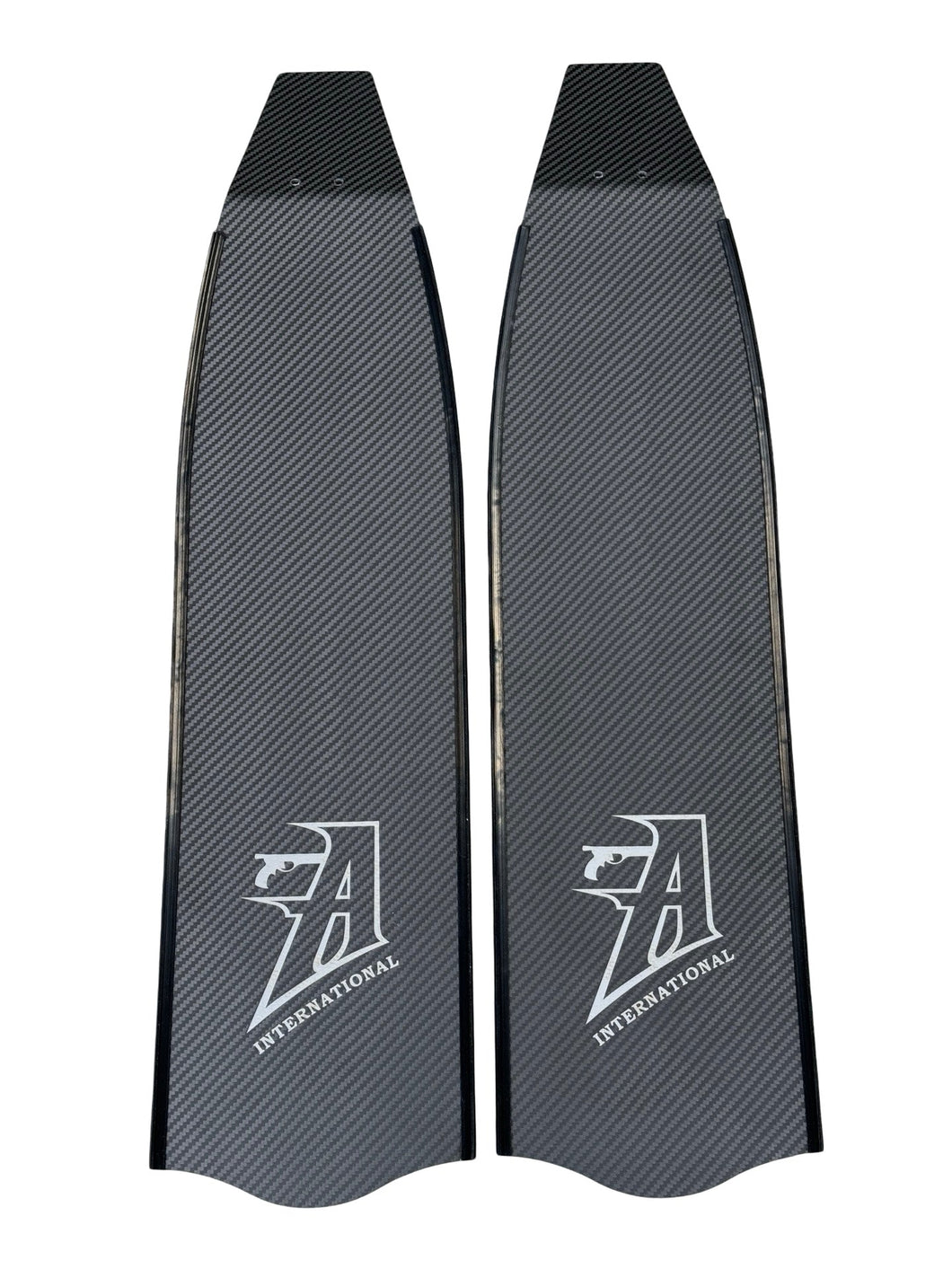 Premium Carbon Fiber Fin Blades - Silver Logo
